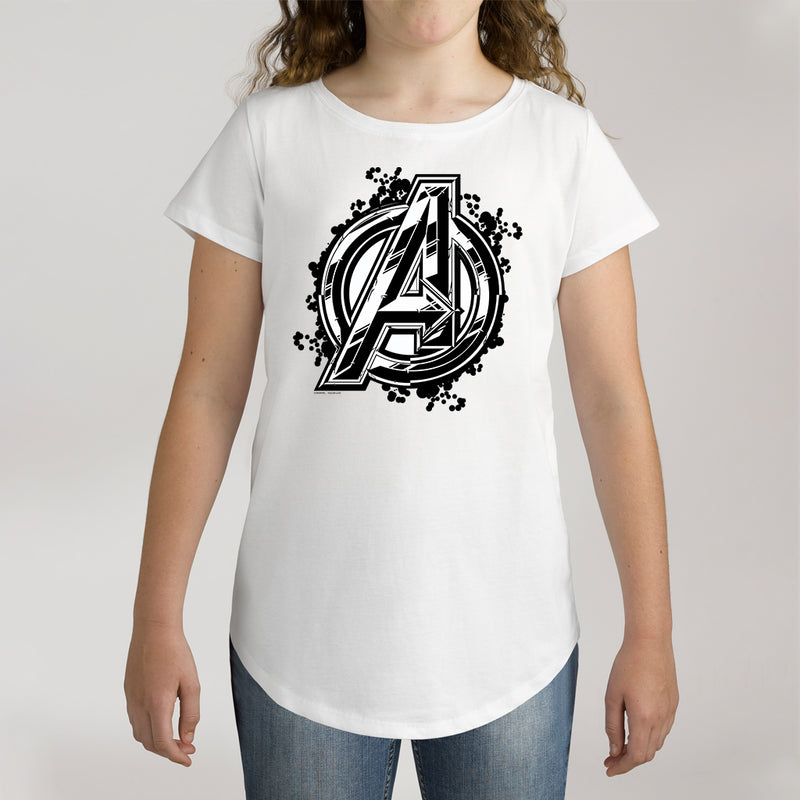 Twidla Girl's Marvel Avengers Infinity War Logo Cotton Tee