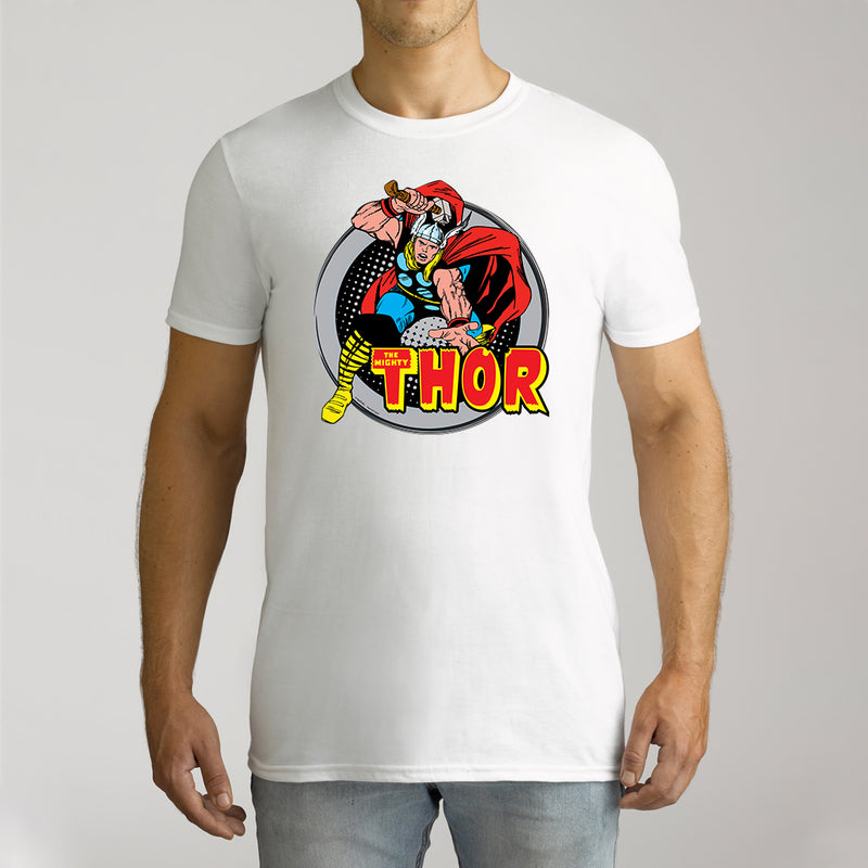Twidla Men's Marvel The Mighty Thor Action Cotton Tee