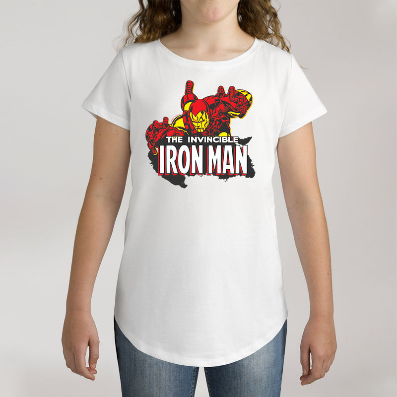 Twidla Girl's Marvel The Invincible Iron Man Action Cotton Tee