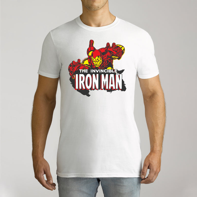 Twidla Men's Marvel The Invincible Iron Man Action Cotton Tee