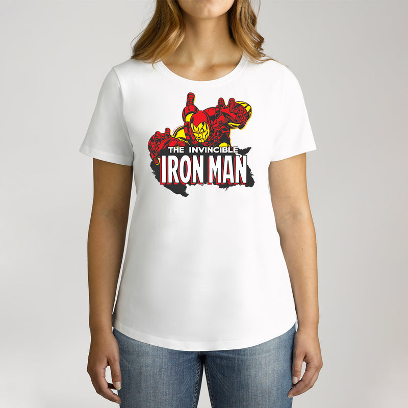 Twidla Women's Marvel The Invincible Iron Man Action Cotton Tee