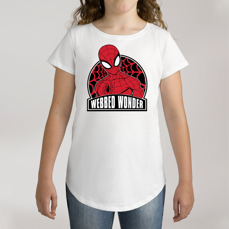 Twidla Girl's Marvel Spider-Man Webbed Wonder Cotton Tee