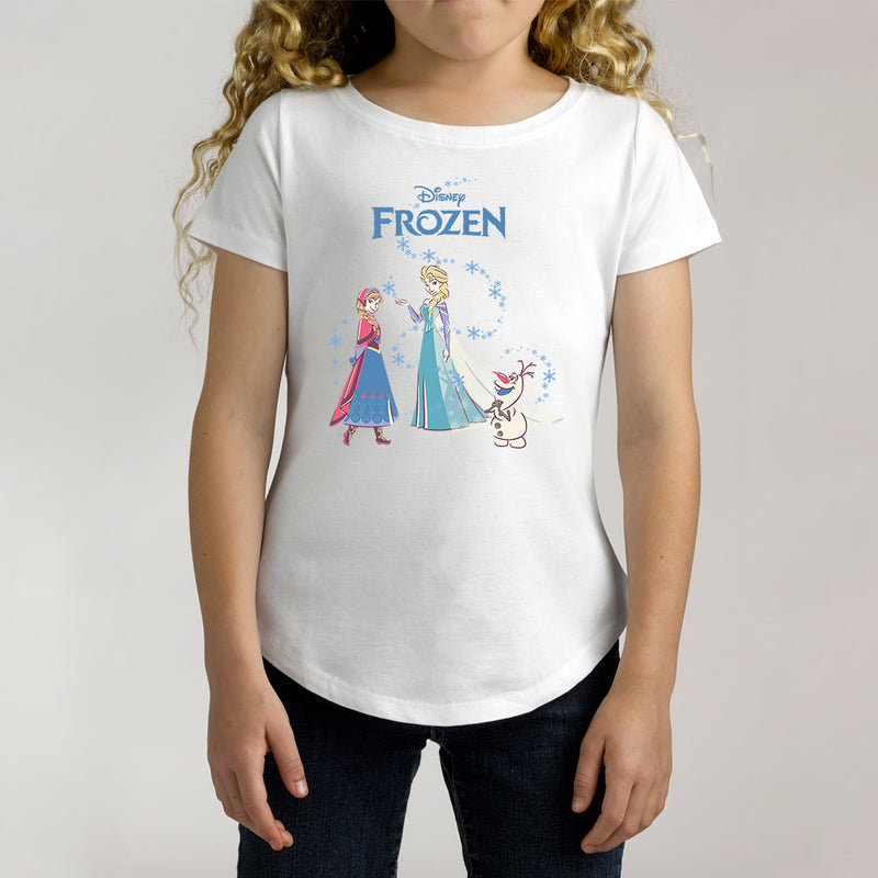 Twidla Girl's Disney Frozen Cotton Tee