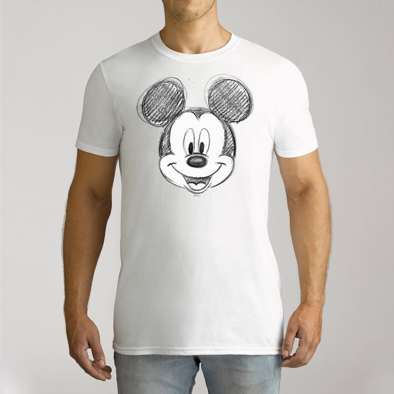 Twidla Men's Disney Mickey Mouse Sketch Cotton Tee