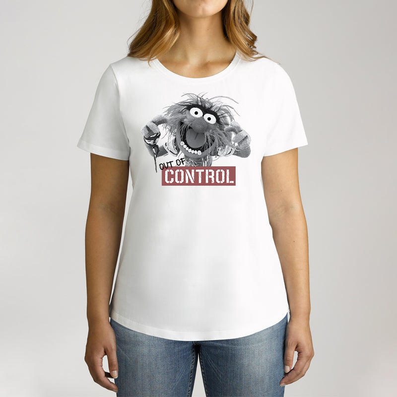 Twidla Women's The Muppets Animal Out Of Control Cotton Tee