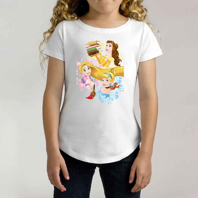 Twidla Girl's Disney Princess Fun Cotton Tee