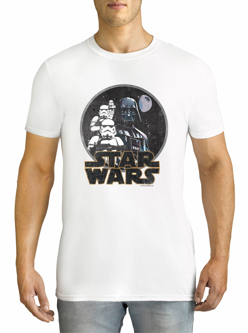 Twidla Men's Star Wars Retro Circle With Storm Trooper T-Shirt
