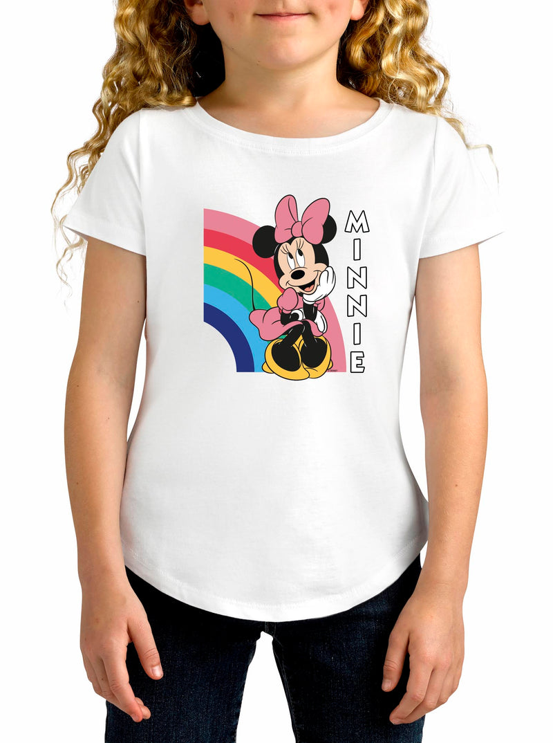 Twidla Girl's Minnie Rainbow T-Shirt