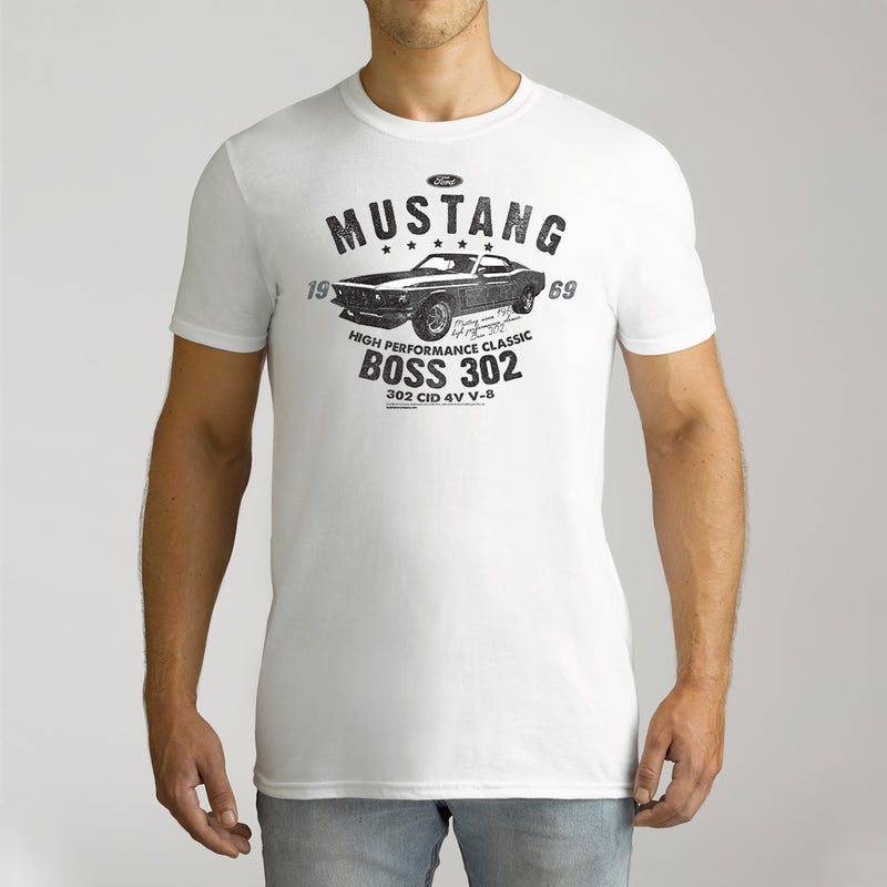 Twidla Men's Ford Mustang 1969 Boss 302 Cotton Tee