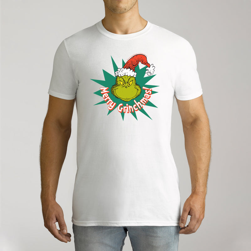Twidla Men's Dr.Seuss Merry Grinchmas Cotton T-Shirt