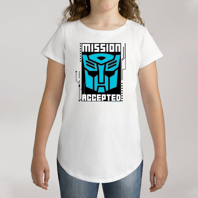 Twidla Girl's Transformers Mission Accepted Cotton Tee