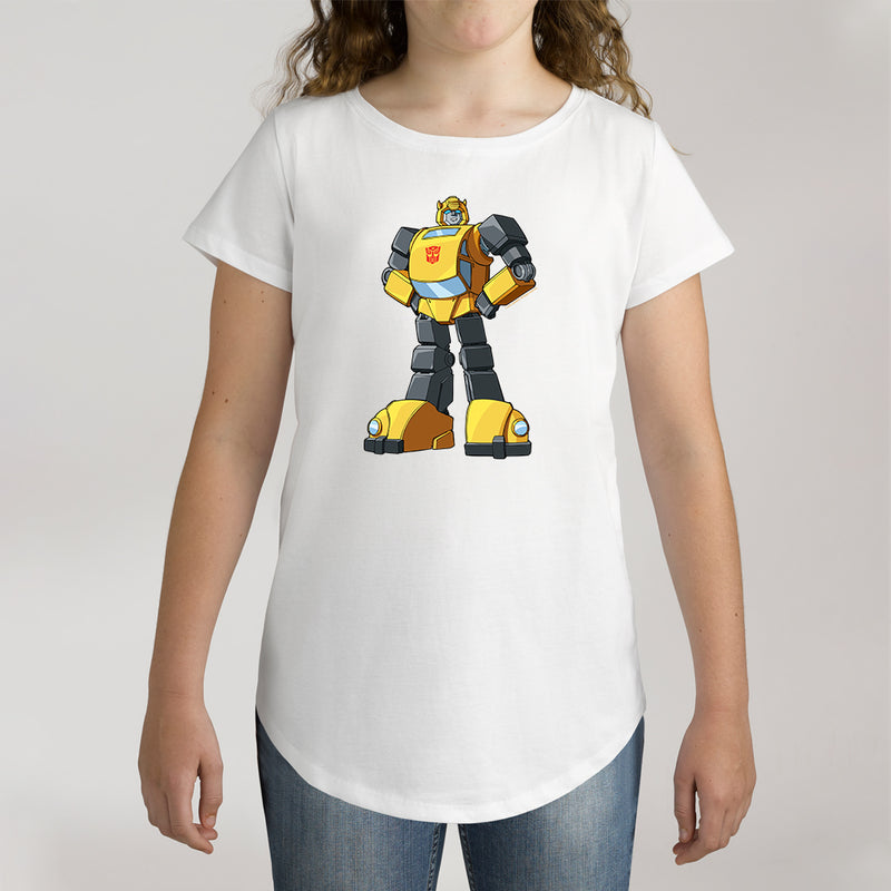 Twidla Girl's Transformers Bumblebee Standing Strong Cotton Tee