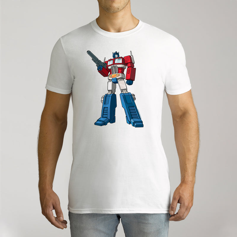 Twidla Men's Transformers Optimus Prime Standing Strong Cotton Tee