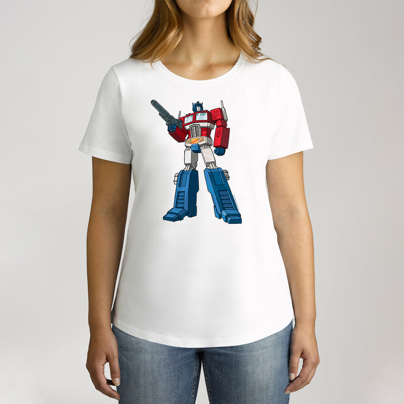 Twidla Women's Transformers Optimus Prime Standing Strong Cotton Tee