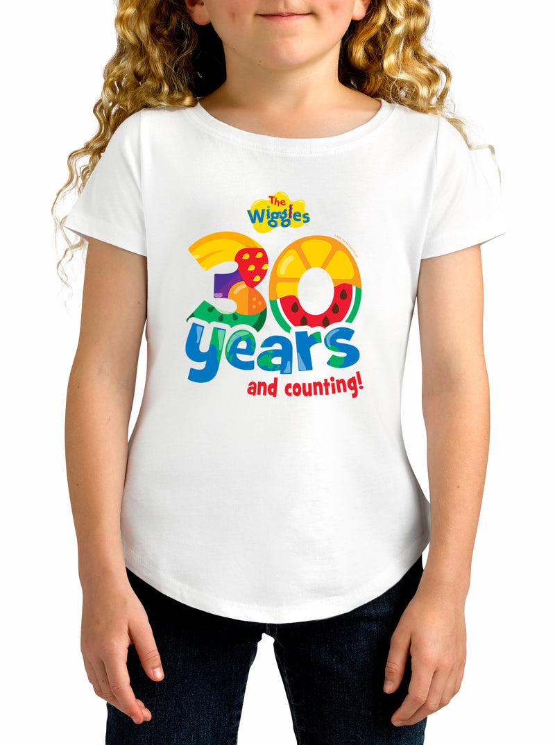 Twidla Girl's The Wiggles 30 years Cotton T-Shirt